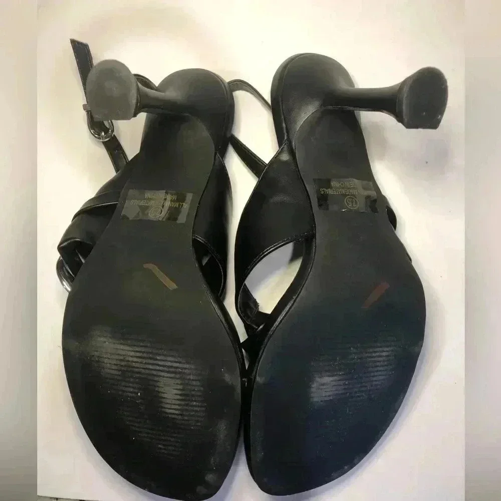 Black and silver heels size 7.5